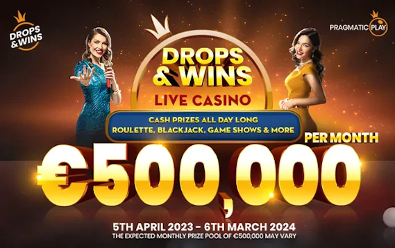 Drops & Wins Cash prizes All day long